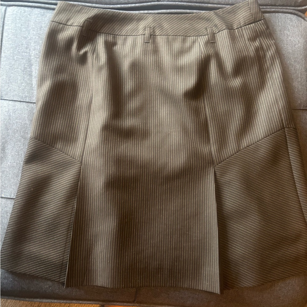 LOFT Black Pinstripe Pencil Skirt